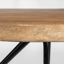 Hot Sale 🤩 Mercana Papillion IV Natural Solid Wood W/Live Edge & Iron Base Desk ✨ -Mercana Shop 68152 AB Papillion IV 60L x 26W Natural Solid Wood and Live Edge Iron Office Desk 3