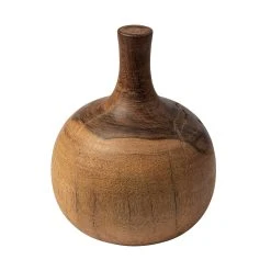 Budget 😀 Mercana Afra Large Solid Wood Vase Shaped Decorative Object Brown 👍