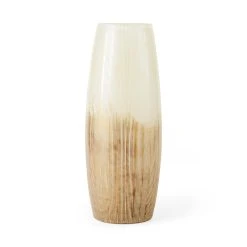 Best Sale โ๏ธ Mercana Agnetha 5.5L X 5.5W X 14.1H Gold/Cream Ombre Glass Vase โจ