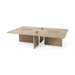 Hot Sale 🛒 Mercana Aida 56.0 X 34.0 X 15.0 Natural Brown Wood Rectangle Coffee Table ⌛ -Mercana Shop Aida 56.0 x 34.0 x 15.0 Natural Brown Wood Rectangle Coffee Table 2