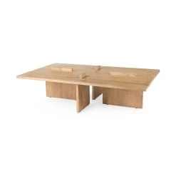 Hot Sale 🛒 Mercana Aida 56.0 X 34.0 X 15.0 Natural Brown Wood Rectangle Coffee Table ⌛