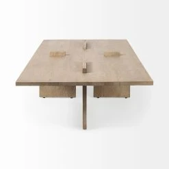 Hot Sale 🛒 Mercana Aida 56.0 X 34.0 X 15.0 Natural Brown Wood Rectangle Coffee Table ⌛ -Mercana Shop Aida 56.0 x 34.0 x 15.0 Natural Brown Wood Rectangle Coffee Table 3