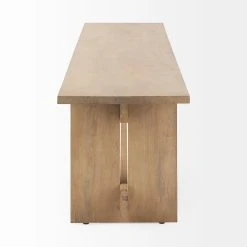 Outlet 🎉 Mercana Aida Light Brown Wood Dining Bench ✔️ -Mercana Shop Aida 66.0L x 16.0W x 18.0H Light Brown Wood Dining Bench 14