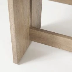 Outlet 🎉 Mercana Aida Light Brown Wood Dining Bench ✔️ -Mercana Shop Aida 66.0L x 16.0W x 18.0H Light Brown Wood Dining Bench 6