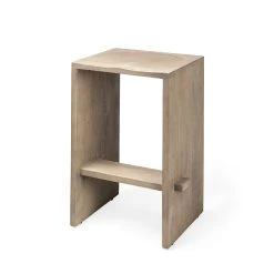 New 👍 Mercana Aida III 30" Seat Height Gray/Brown Wood Bar Stool 🔥 -Mercana Shop Aida III 3022 Seat Height Brown Wood Bar Stool 10