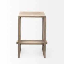 New 👍 Mercana Aida III 30" Seat Height Gray/Brown Wood Bar Stool 🔥 -Mercana Shop Aida III 3022 Seat Height Brown Wood Bar Stool 11