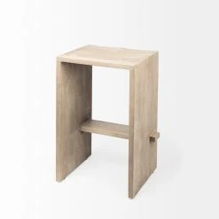 New 👍 Mercana Aida III 30" Seat Height Gray/Brown Wood Bar Stool 🔥 -Mercana Shop Aida III 3022 Seat Height Brown Wood Bar Stool 14