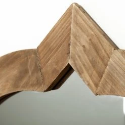 Wholesale 🧨 Mercana Argonne 23" Round-Square Brown Wood Frame Mirror - 23"W X 23"H X 1.6"D ⌛ -Mercana Shop Argonne 2322 Round Square Brown Wood Frame Mirror 2