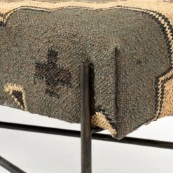 Best Pirce 🔔 Mercana Avery I Olive & Beige Upholstered Patterned Seat Accent Bench - 55"W X 17"D X 18"H Cream 🧨 -Mercana Shop Avery I 55L x 17W Multi Colored Upholstered Patterned Seat Accent Bench 4