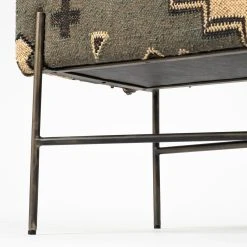 Best Pirce 🔔 Mercana Avery I Olive & Beige Upholstered Patterned Seat Accent Bench - 55"W X 17"D X 18"H Cream 🧨 -Mercana Shop Avery I 55L x 17W Multi Colored Upholstered Patterned Seat Accent Bench 5