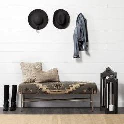 Best Pirce 🔔 Mercana Avery I Olive & Beige Upholstered Patterned Seat Accent Bench - 55"W X 17"D X 18"H Cream 🧨 -Mercana Shop Avery I 55L x 17W Multi Colored Upholstered Patterned Seat Accent Bench 6