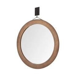 Best reviews of 😍 Mercana Avram 43.5" Round Brown Wood Frame Mirror - 43.5L X 1.8W X 43.5H 🛒