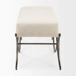 Best Sale ๐ Mercana Ayla Gray Fabric Seat W/ Dark Nickel Metal Frame Bench Dark Gray ๐ 29 Best Sale ๐ Mercana Ayla Gray Fabric Seat W/ Dark Nickel Metal Frame Bench Dark Gray ๐ -Mercana Shop Ayla 55L x 17.6W x 18H Dark Gray Fabric Seat W Dark Nickel Metal Frame Bench 13