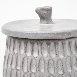 Hot Sale 🔔 Mercana Azul (Small) 5L X 5W Gray Ceramic Detailed Decorative Box Grey 🎉 -Mercana Shop Azul 28Small29 5L x 5W Gray Ceramic Detailed Decorative Box 12