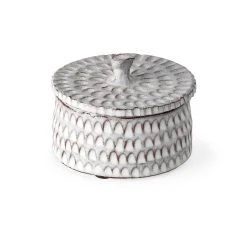 Hot Sale 🔔 Mercana Azul (Small) 5L X 5W Gray Ceramic Detailed Decorative Box Grey 🎉