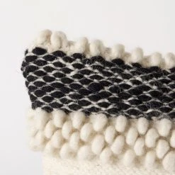 Outlet 🌟 Mercana Beardell Cream & Black W/ Tassels Decorative Pillow Cover 🛒 -Mercana Shop Beardell 18 x 18 Cream And Black Details With Tassels Decorative Pillow Cover 5