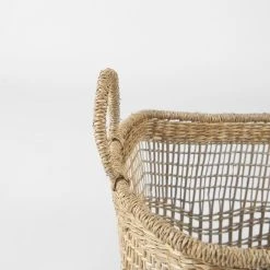 Brand new 🔥 Mercana Bellisa 18.5L X 14.6W X 11.0H (Set Of 2) Medium Brown Seagrass Rectangular Basket W/ Handles 😀 -Mercana Shop Bellisa 18.5L x 14.6W x 11.0H 28Set of 229 Medium Brown Seagrass Rectangular Basket W Handles 4