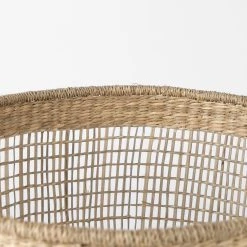 Buy 🎉 Mercana Bowie 19.7L X 19.7W X 19.7H (Set Of 3) Medium Brown Seagrass Round Basket W/ Handles ❤️ -Mercana Shop Bowie 19.7L x 19.7W x 19.7H 28Set of 329 Medium Brown Seagrass Round Basket W Handles 5