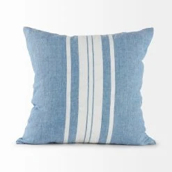 Best reviews of ✔️ Mercana Brigitta 14L X 26W Blue And Cream Fabric Striped Decorative Pillow Cover 🔥 -Mercana Shop Brigitta 14L x 26W Blue and Cream Fabric Striped Decorative Pillow Cover 9