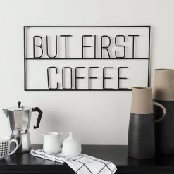 Coupon 🔔 Mercana But First Coffee Black Metal Sign 😍 -Mercana Shop But First Coffee 2622L x 1322H Sign 5
