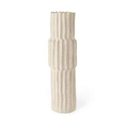 Cheapest 😀 Mercana Cardon 6.7L X 6.7W X 23.0H Cream Ceramic Vase 🌟
