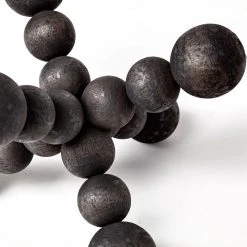 Cheapest 😉 Mercana Carollan Black Geometric Wood Ball Jack 💯 -Mercana Shop Carollan I 28Small29 7L x 7W Black Geometric Wood Ball Jack 3