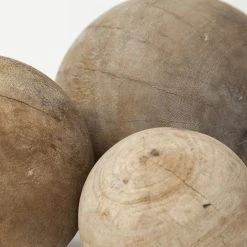 Wholesale 🛒 Mercana Carrick Natural Wood Decorative Spheres (Set Of 3) - 5.0L X 5.0W X 5.0H 🎁 -Mercana Shop Carrick 28Set of 329 Natural Wood Decorative Spheres 4