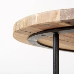 Discount 🎉 Mercana Cedric 15L X 15W X 6H Small Light Brown Wood W/ Three Black Metal Legs Decorative Display Stand ⌛ -Mercana Shop Cedric 15L x 15W x 6H Small Light Brown Wood W Three Black Metal Legs Decorative Display Stand 13