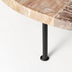 Discount 🎉 Mercana Cedric 15L X 15W X 6H Small Light Brown Wood W/ Three Black Metal Legs Decorative Display Stand ⌛ -Mercana Shop Cedric 15L x 15W x 6H Small Light Brown Wood W Three Black Metal Legs Decorative Display Stand 14