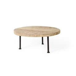 Discount 🎉 Mercana Cedric 15L X 15W X 6H Small Light Brown Wood W/ Three Black Metal Legs Decorative Display Stand ⌛