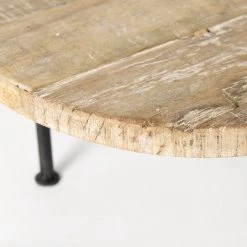 Discount 🎉 Mercana Cedric 15L X 15W X 6H Small Light Brown Wood W/ Three Black Metal Legs Decorative Display Stand ⌛ -Mercana Shop Cedric 15L x 15W x 6H Small Light Brown Wood W Three Black Metal Legs Decorative Display Stand 5