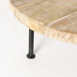 Discount 🎉 Mercana Cedric 15L X 15W X 6H Small Light Brown Wood W/ Three Black Metal Legs Decorative Display Stand ⌛ -Mercana Shop Cedric 15L x 15W x 6H Small Light Brown Wood W Three Black Metal Legs Decorative Display Stand 7