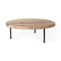 Discount 🎉 Mercana Cedric 15L X 15W X 6H Small Light Brown Wood W/ Three Black Metal Legs Decorative Display Stand ⌛ -Mercana Shop Cedric 15L x 15W x 6H Small Light Brown Wood W Three Black Metal Legs Decorative Display Stand 8