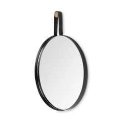 Wholesale ⌛ Mercana Collie 20x26 Round Black Metal Frame Mirror 🧨