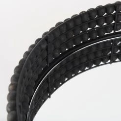 Discount 😍 Mercana Decatur I 21L X 21W Wooden Bead Mirrored Bottom Round Tray White ⌛ -Mercana Shop Decatur I 21L x 21W White Wooden Bead Mirrored Bottom Round Tray 12