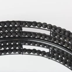 Discount 😍 Mercana Decatur I 21L X 21W Wooden Bead Mirrored Bottom Round Tray White ⌛ -Mercana Shop Decatur I 21L x 21W White Wooden Bead Mirrored Bottom Round Tray 13