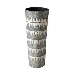Buy 💯 Mercana Delaney Large Gray Patterned Ceramic Vase ⌛ -Mercana Shop Delaney Large Gray Patterned Ceramic Vase 5