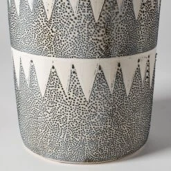 Buy 💯 Mercana Delaney Large Gray Patterned Ceramic Vase ⌛ -Mercana Shop Delaney Large Gray Patterned Ceramic Vase 9