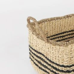 Cheap 🔥 Mercana Emma 17.3L X 13.0W X 11.0H (Set Of 2) Light Brown Seagrass Rectangular Basket W/ Black Stripes ❤️ -Mercana Shop Emma 17.3L x 13.0W x 11.0H 28Set of 229 Light Brown Seagrass Rectangular Basket W Black Stripes 3