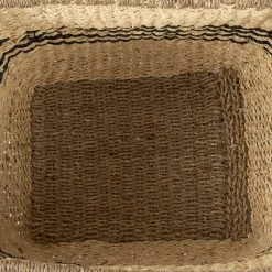Cheap 🔥 Mercana Emma 17.3L X 13.0W X 11.0H (Set Of 2) Light Brown Seagrass Rectangular Basket W/ Black Stripes ❤️ -Mercana Shop Emma 17.3L x 13.0W x 11.0H 28Set of 229 Light Brown Seagrass Rectangular Basket W Black Stripes 5