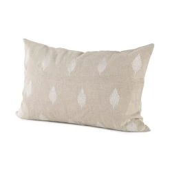 Flash Sale 👍 Mercana Enya 13L X 21W Beige And Cream Fabric Patterned Decorative Pillow Cover 🎉