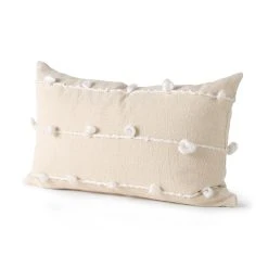 Coupon 😉 Mercana Erica Cream With White Detail Decorative Pillow Cover 🧨