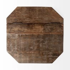 Buy ⭐ Mercana Esagono II 19.3" X 20.9" Hexagonal Brass And Natural Wood Hinged-Top End/Side Table - 19.3L X 19.3W X 20.9H 🛒 -Mercana Shop Esagono II 19.322 x 20.922 Hexagonal Brass and Natural Wood Hinged Top End Side Table 11