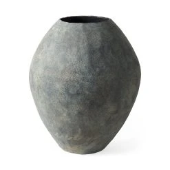 Discount ✔️ Mercana Gobi 20L X 23H Small Gray Ceramic Oval Vase Grey ⌛ -Mercana Shop Gobi 20L x 23H Small Gray Ceramic Oval Vase 7