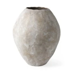 Discount ✔️ Mercana Gobi 20L X 23H Small Gray Ceramic Oval Vase Grey ⌛ -Mercana Shop Gobi 20L x 23H Small Gray Ceramic Oval Vase 8