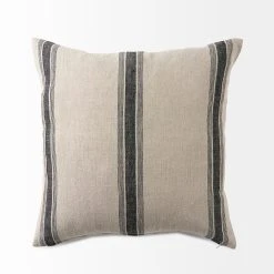 Best Sale 👍 Mercana Hattie 13L X 21W Beige And Black Fabric Striped Decorative Pillow Cover 💯 29 Best Sale 👍 Mercana Hattie 13L X 21W Beige And Black Fabric Striped Decorative Pillow Cover 💯 -Mercana Shop Hattie 13L x 21W Beige and Black Fabric Striped Decorative Pillow Cover 14
