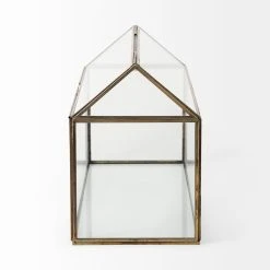 Discount 🤩 Mercana Hutt 16L X 6W X 9H Gold Glass Terrarium Box - 16.1L X 5.9W X 9.1H 😍 -Mercana Shop Hutt 16L x 6W x 9H Gold Glass Terrarium Box 2