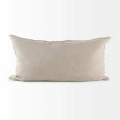 Cheapest ✨ Mercana Ivivva 14L X 26W Beige Fabric Textured Decorative Pillow Cover 😉 -Mercana Shop Ivivva 14L x 26W Beige Fabric Textured Decorative Pillow Cover 3