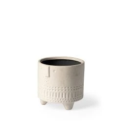 Promo 🛒 Mercana Jacob I Short White Ceramic Smiling Face Vase ✨