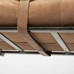 Best reviews of 🎁 Mercana Jessie 55L X 16W Brown Leather Seat W/Black Metal Base Accent Bench - 55.0L X 16.0W X 19.0H Gray 🌟 -Mercana Shop Jessie 55L x 16W Brown Leather Seat W Black Metal Base Accent Bench 4